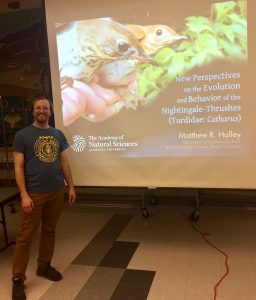 Matt Halley with the Title Slide to his Talk
